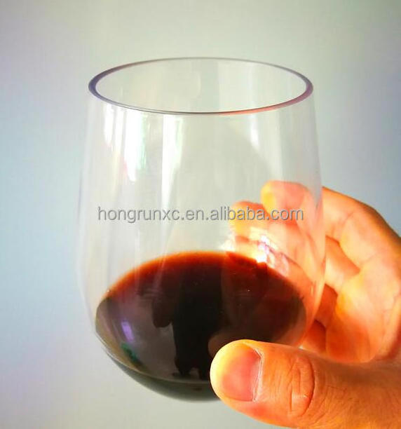 Reusable Tritan Thick Strong Plastic Wine Glasses