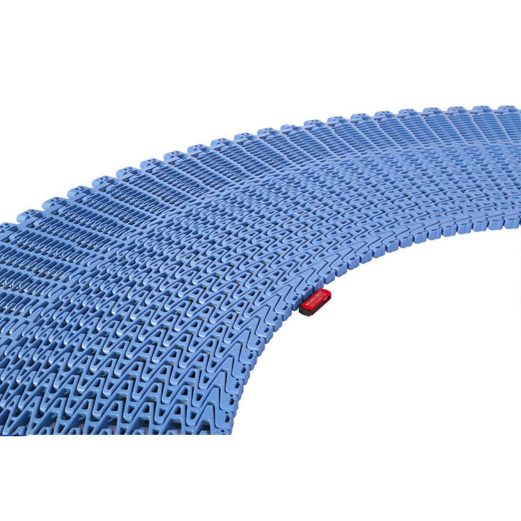 Hongsbelt HS-1201B Portable Modular Plastic Conveyor Belt for Curved Conveyor System