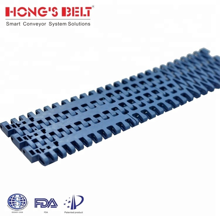 Hongsbelt HS-1201B Portable Modular Plastic Conveyor Belt for Curved Conveyor System