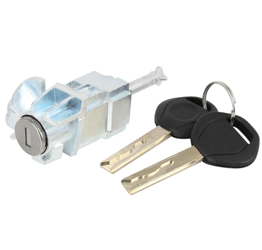 Left Driver Side Car Door Lock Cylinder With 2 Keys For BMW E46 3 Series 01-06 51217019975 51 21 7 019 975