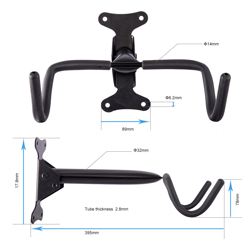 Wall Mount Bike Hanger Flip Up Garage Bicycle Bike Rack Storage System for Garage Shed with Screws