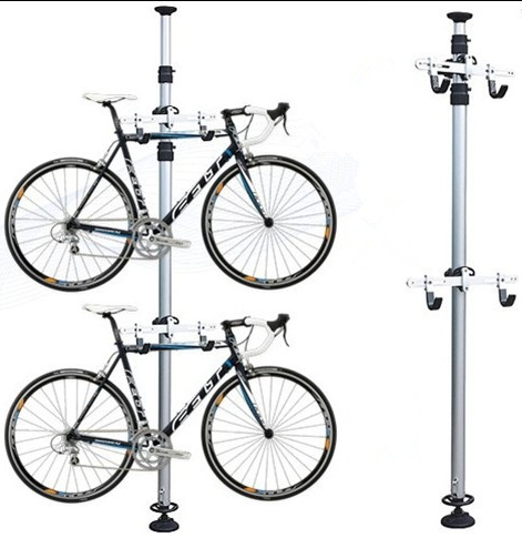 Home bicycle from floor to ceiling hanger indoor bike storage rack parking roof rack