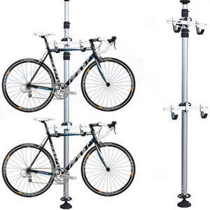 Home bicycle from floor to ceiling hanger indoor bike storage rack parking roof rack