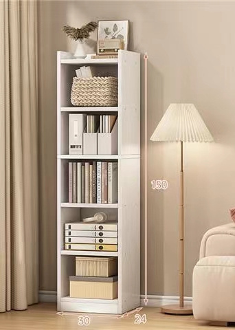 Bookshelf floor simple household small bedroom living room narrow slit small bookcase against the wall corner storage shelf