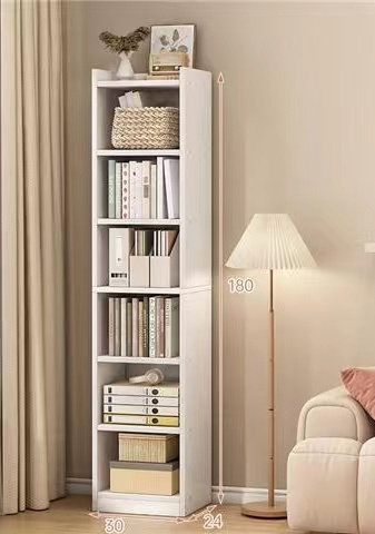 Bookshelf floor simple household small bedroom living room narrow slit small bookcase against the wall corner storage shelf