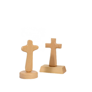 Wooden cross ornaments study desktop home decoration ornaments simple wind solid wood cross