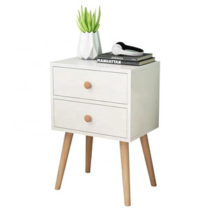 2023 the latest simple and modern style bedside cabinet solid wood leg cabinet