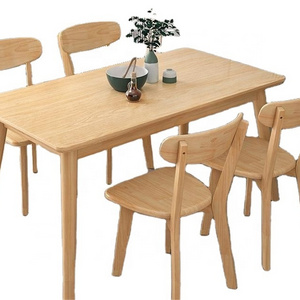 Solid wood dining  modern simple oak small family dining table Nordic household dining table and chair combination custom e