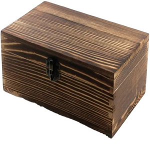 2022 plain pine wood gift box natural chocolate wood packaging box ready to ship bamboo lip balm container with wooden box