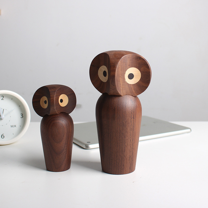 2023 best selling Nordic Danish wooden crafts owl wooden birthday gift creative student wooden wooden furniture furniture