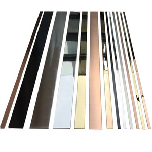 Metal plate decorative lines black titanium background wall ceiling edge strip titanium alloy self-adhesive seal strip