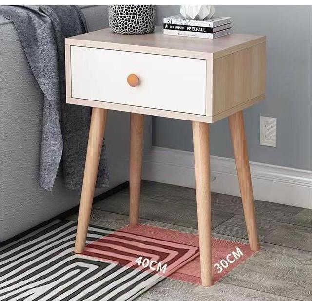 2023 the latest simple and modern style bedside cabinet solid wood leg cabinet