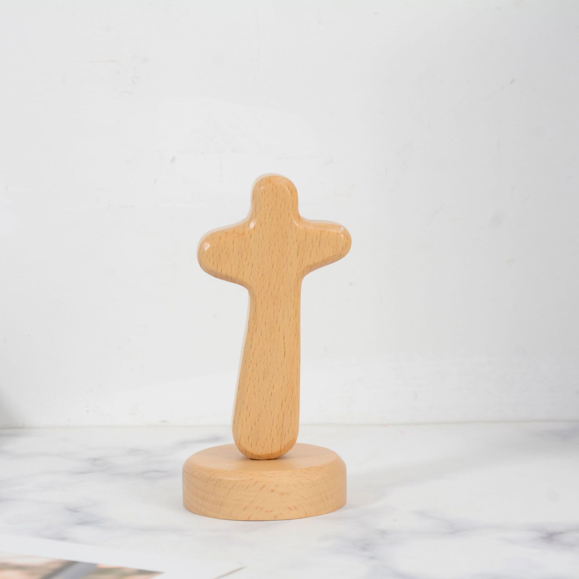 Wooden cross ornaments study desktop home decoration ornaments simple wind solid wood cross