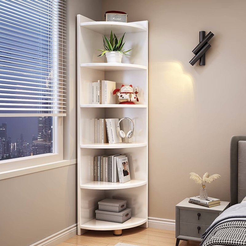 The most practical floor corner cabinet living room corner locker Triangle bedroom corner shelf all solid wood bookshelf