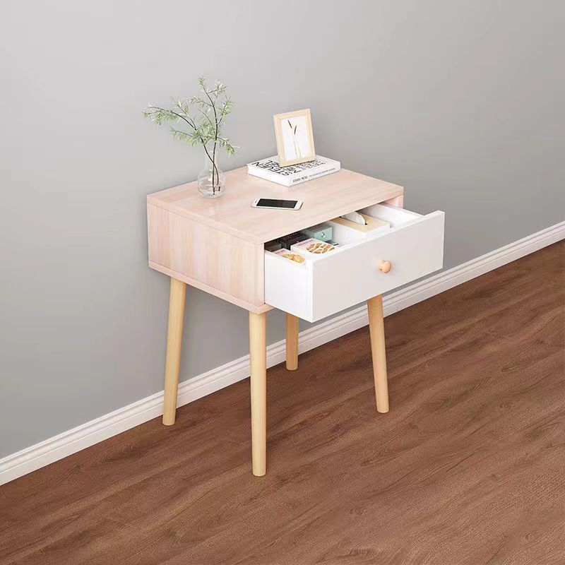 2023 the latest simple and modern style bedside cabinet solid wood leg cabinet