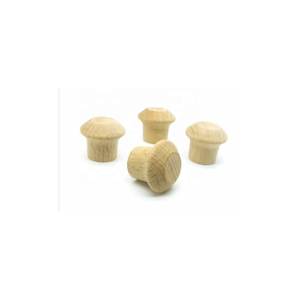 Factory Wholesale Round Mushroom Shape wood and resin knob Drawer Pulls