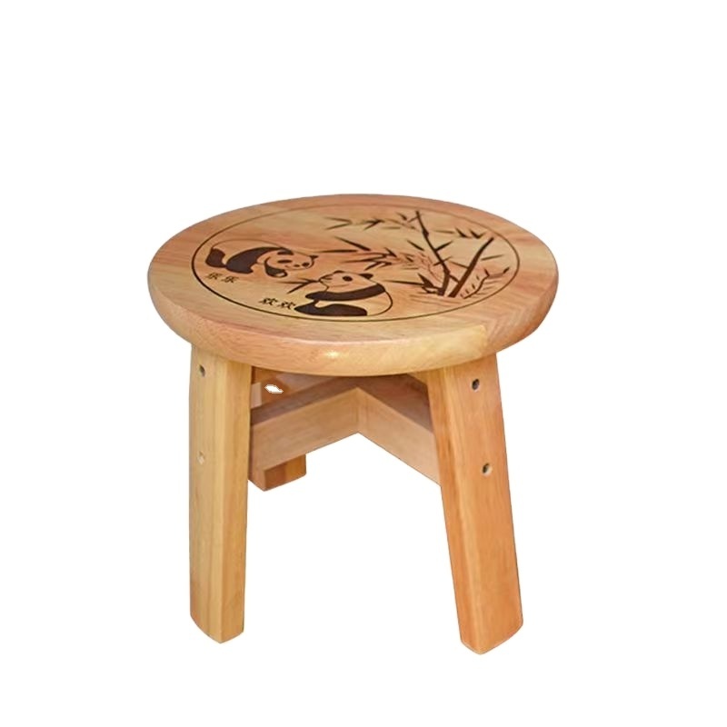 Small stool solid wood house hold small chair fashionable shoes changing round adult children sofa stool mini creative bench