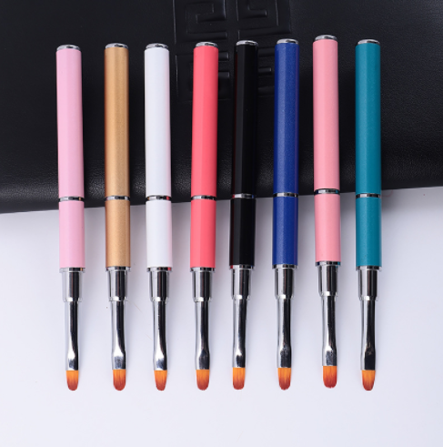 Dual-Use Manicure Glue Quick Extension Steel Push Phototherapy Crystal Pen Glue Embossing Stick Quick Extension Brush