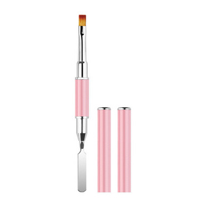 Dual-Use Manicure Glue Quick Extension Steel Push Phototherapy Crystal Pen Glue Embossing Stick Quick Extension Brush