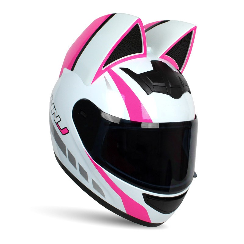 fashionable Motorcycle Car Air Helmet Women Moto Full Face Motorbike Helmet Motocross Catwoman Helmet with cat ears