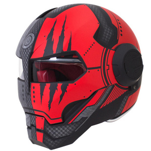 Factory Design Skull Helmets Marvel Build Motor helmet Super Cool Offroad ABS Dual Visor Safety Motorcycle Helmet