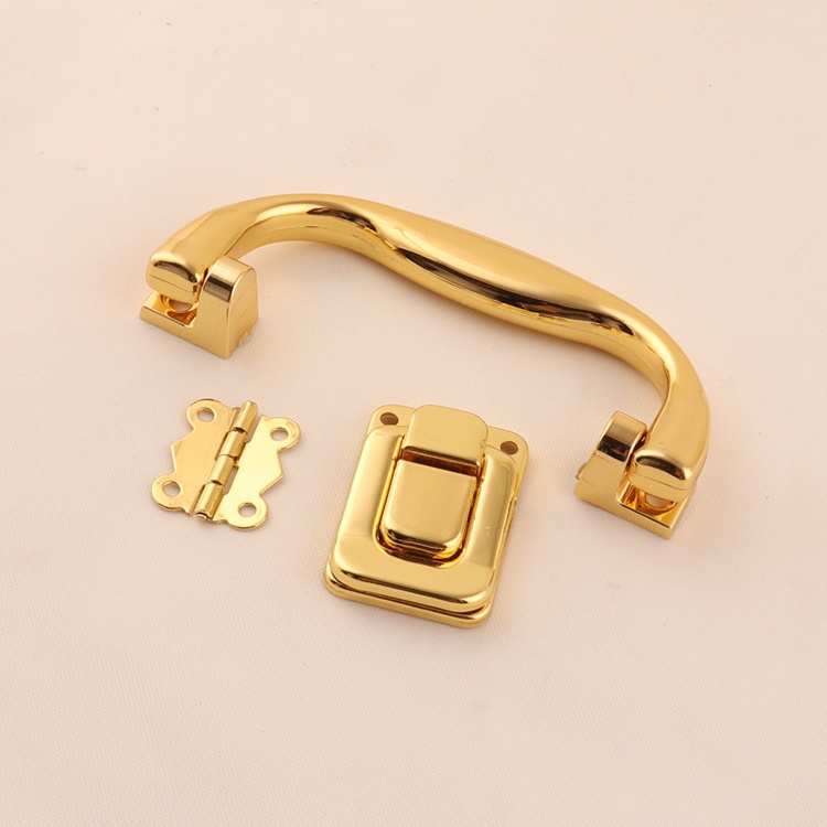 high quality gold color metal jewelry box lock hardware for wooden box