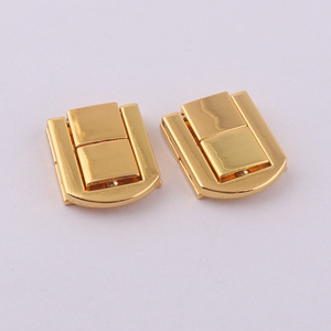 high quality gold color small size metal wooden jewelry box catch lock latch lock from China factory