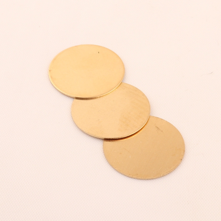 custom made 1 inch solid brass metal blank copper stamping coin for souvenir