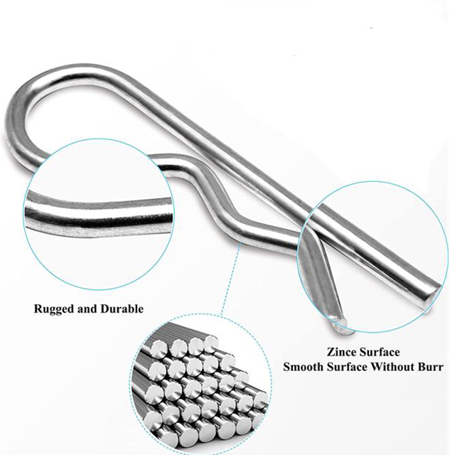 Factory Stainless Steel Heavy Duty Hitch Pins Clip R Clips Spring Retaining Wire Hair Pins Cotter Pin R Clip