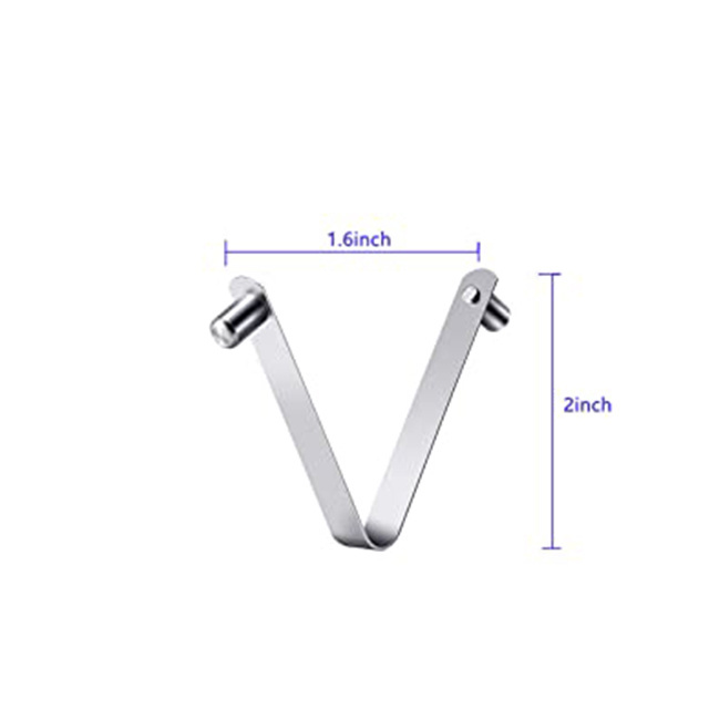 Hardware  high quality Steel button spring clip metal tube lock spring v clip