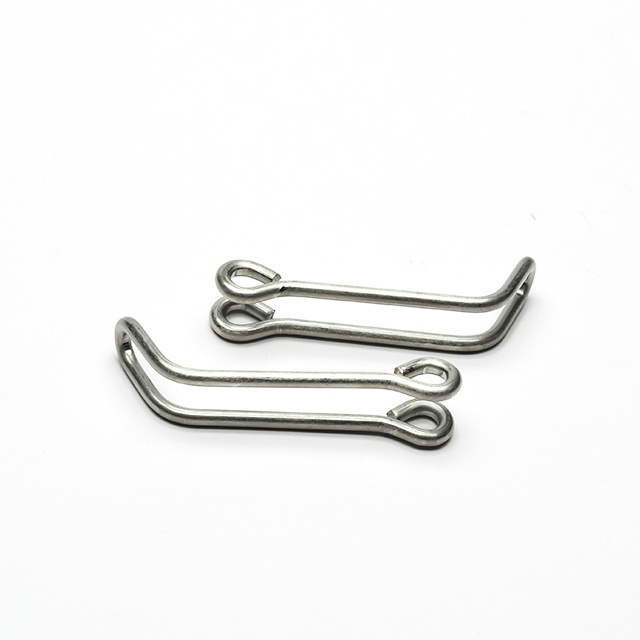 Custom Wire Forms Clothespin Spring Retaining Metal Stainless Steel Binder Clips With Hook