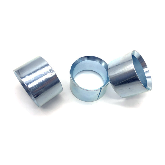 Factory Custom  Turning Electric Motor Sleeve Spherical Fan Bushing Bearing Blue and white zinc plating