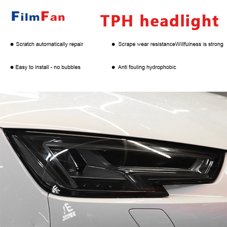 0.3*15m USA Car Lamp Headlight Tint Film Automobile Headlamp Protective Film FilmFan TPU PPF Material Head Light Film