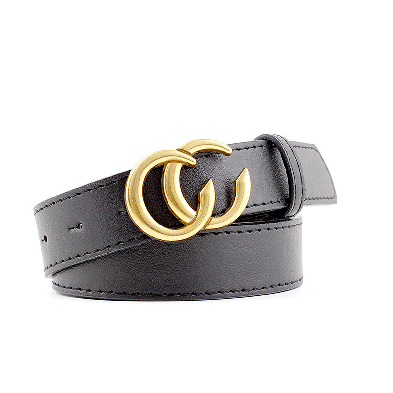 Ladies genuine Leather Fashion C Designer Luxury V Belt Black custom Belts for Women