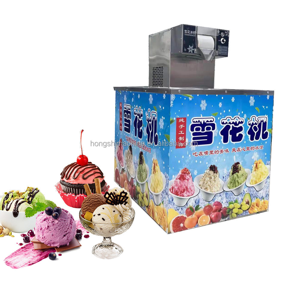 Commercial Milk Snow Flakes Ice Cream Shaver Maker Machine  Snowflake Ice Shaved Making Machine Korean Kakigori Bingsu Machine