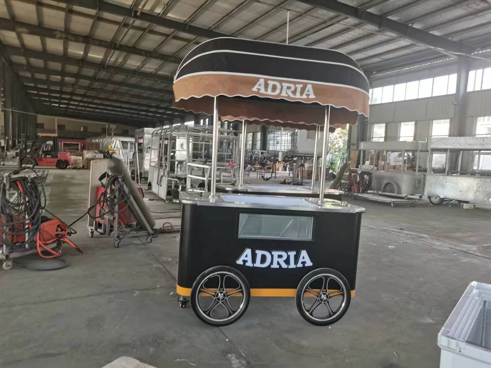 Food Trailer Umbrella Ice Cream Mobile Gelato Push Carts For Sale With Bike