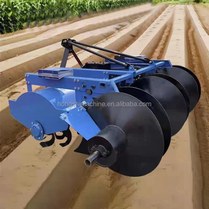 Farm agriculture potato ridger plastering 2 3 row ridger soil bed former machine for tractor mounted plastic mulch layer machine