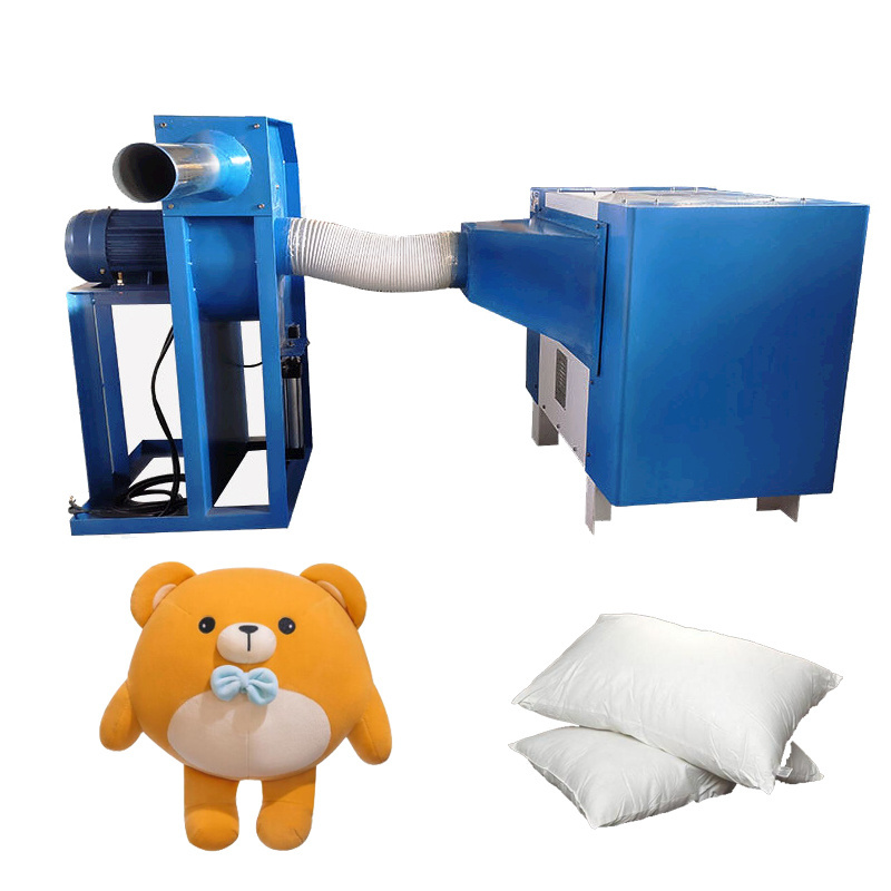 Multifunction Automatic fiber open and foam pillow filling machine for soft toys cushion stuffing machine