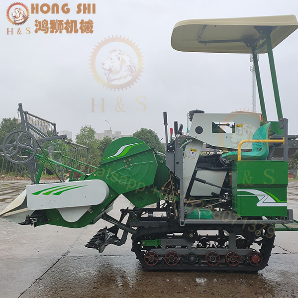 Mini Rice Harvester Small Paddy Reaper Grain Combine Harvester Mesin Pemanen Padi Grain Harvesting Machine with VIBRATING SCREEN