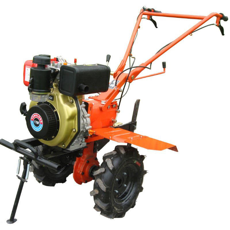 12HP diesel or gasoline engine hand held walking tractor