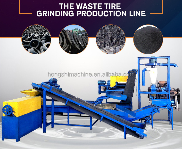 Scrap tire recycling machine to make rubber powder price