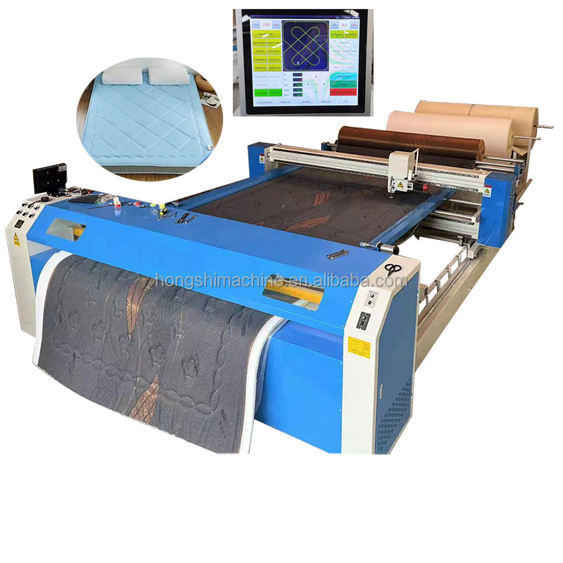 Industrial Sponge Mattress Multi-Pattern Computerized Continuous Single Needle Mattress Quilting Cutting Machine