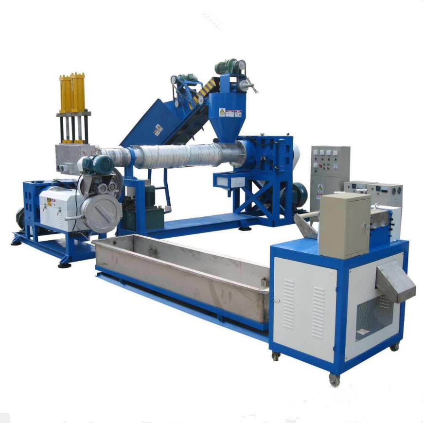 Electromagnetic heating pp pe pvc pet wasted recycling plastic pellets granulator machine