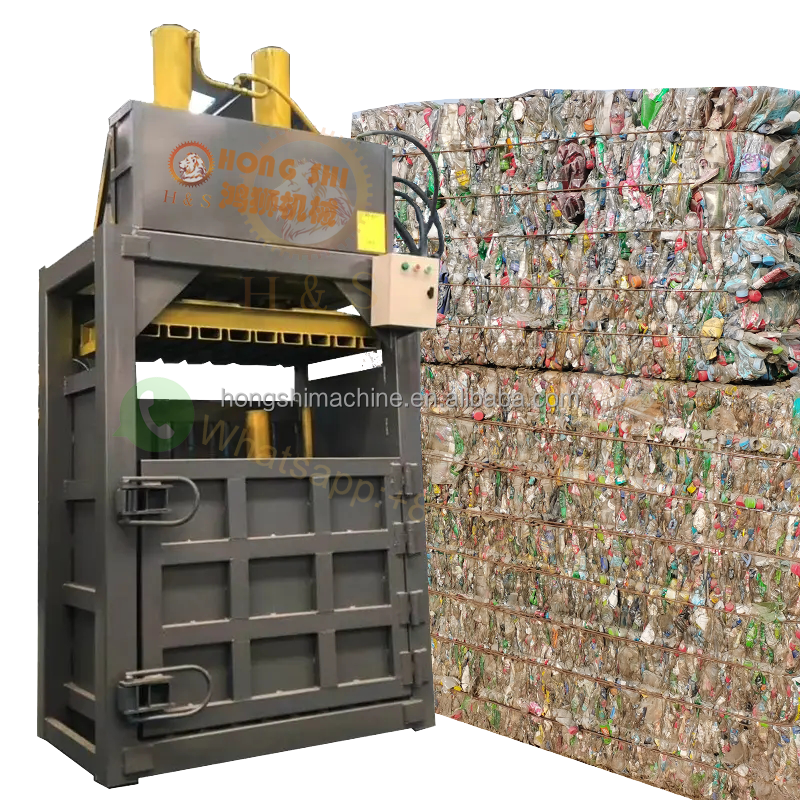 Vertical Hydraulic WAST COMPACTOR cardboard box baling press waste paper baler machine for sale