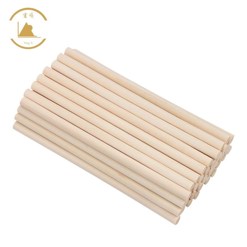 Factory Direct Finished Natural Wood Craft Dowel Rod Birch Round Wooden Sticks for Furniture Accessories