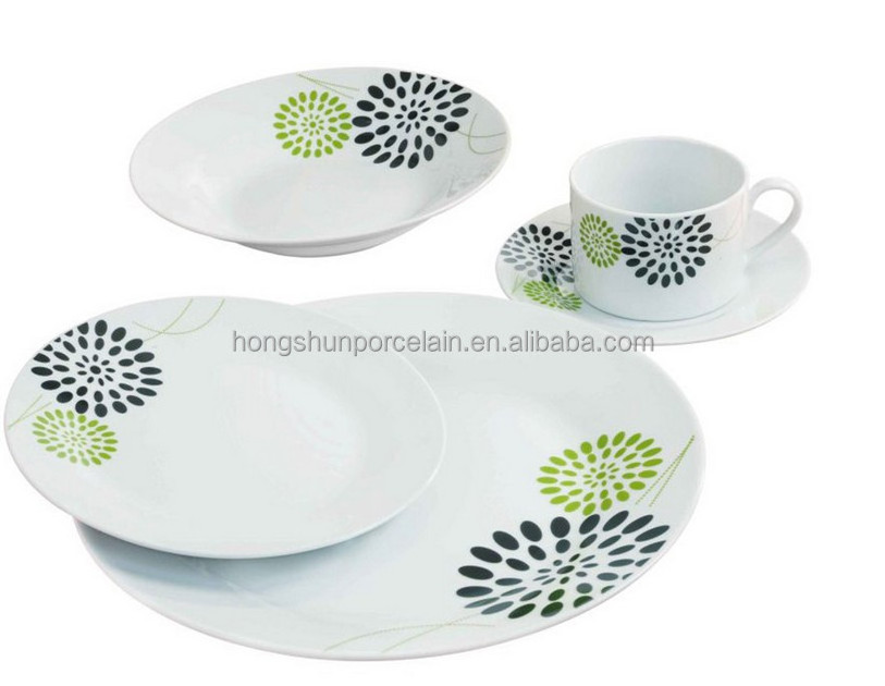 Dinner set ceramic dinner plate with flower designs crockery