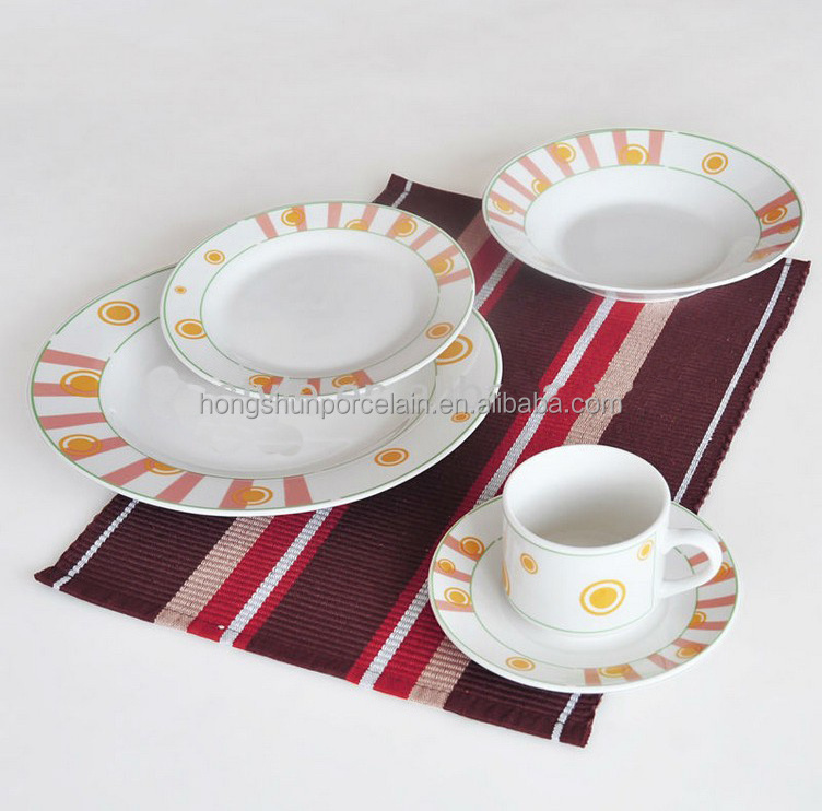 Dinner set ceramic dinner plate with flower designs crockery