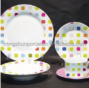 Dinner set ceramic dinner plate with flower designs crockery