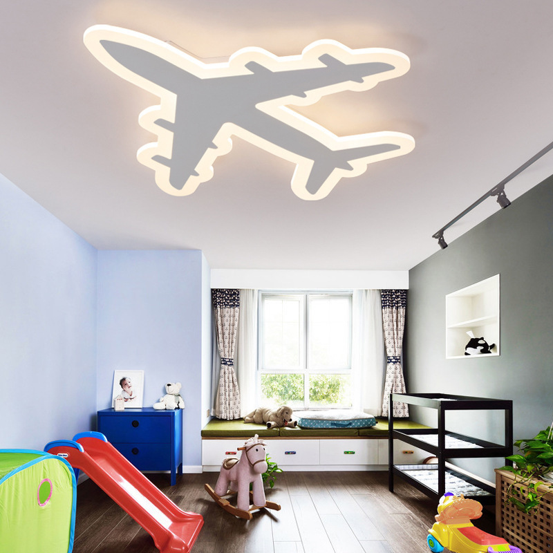 kids commercial ceiling design creative airplane shaped  kindergarten children's room ceiling lamp bedroom lamps