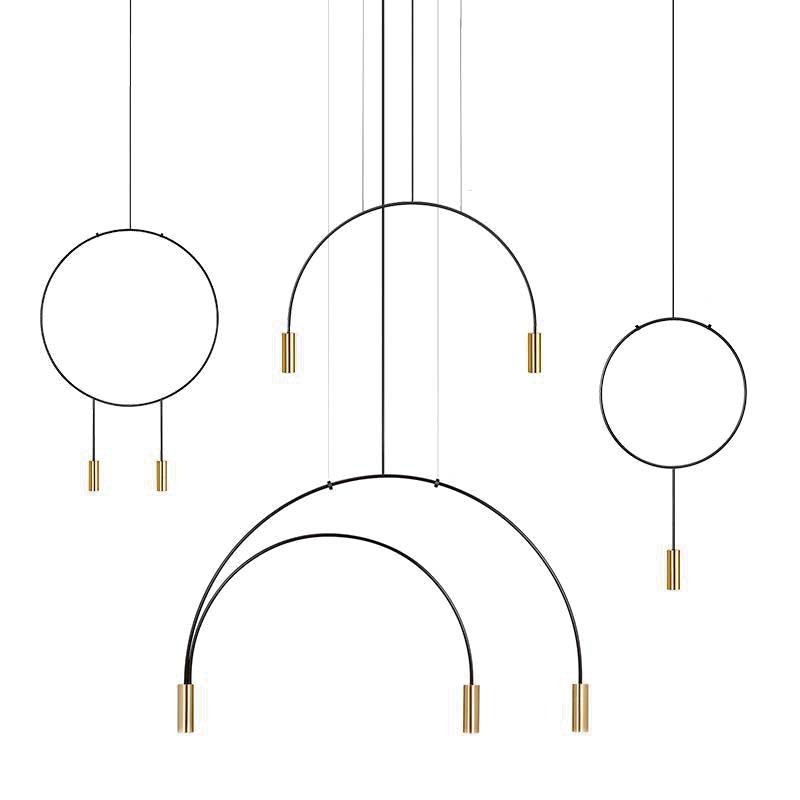 Modern Dining Table Chandelier Nordic Style Kitchen Lighting Pendant Hanging Led Linear Light for Dining Room Restaurant